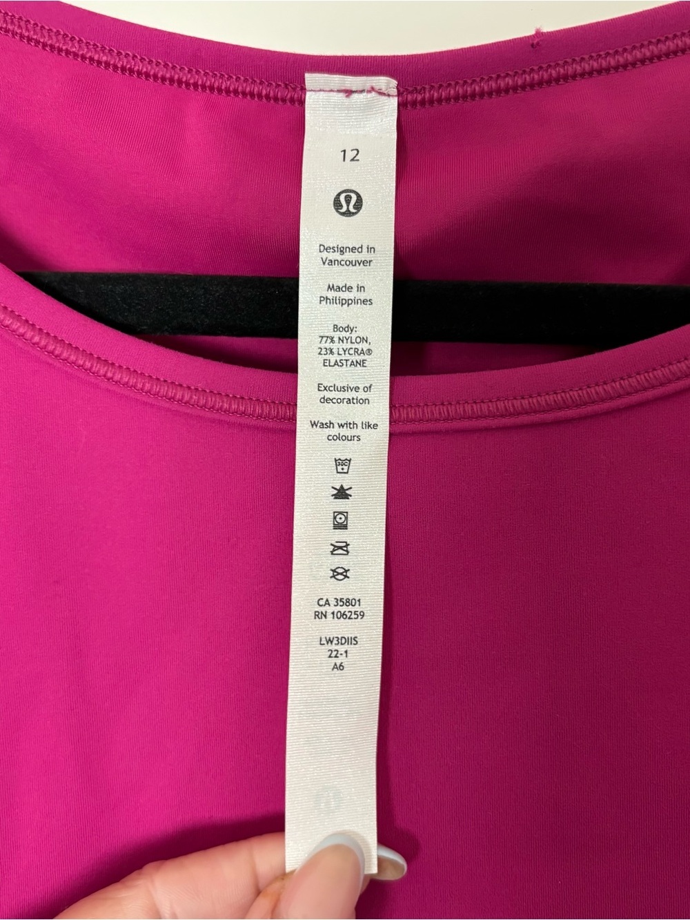 Lululemon Women’s Ripened Raspberry Wunder Train Cropped Long Sleeve Shirt - Picture 5 of 12